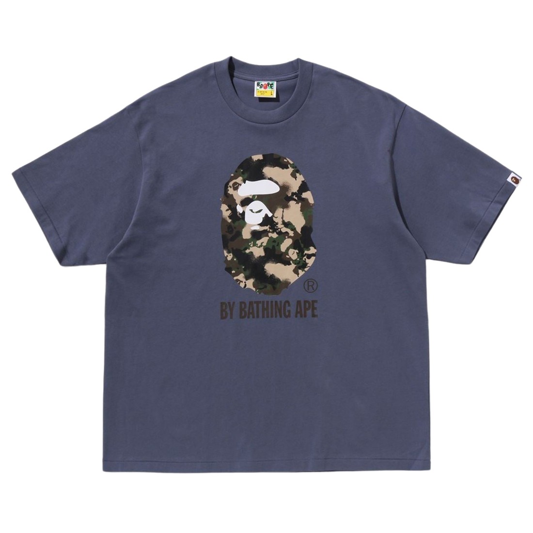 A Bathing Ape Men Map Camo By Bathing Ape Relaxed Fit Tee (charcoal)