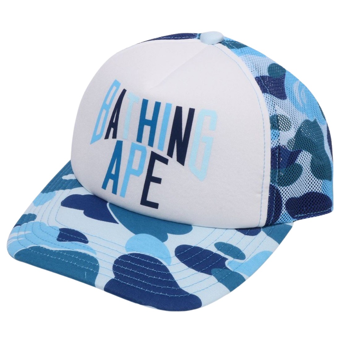 A Bathing Ape ABC Camo NYC Logo Mesh Cap (blue)