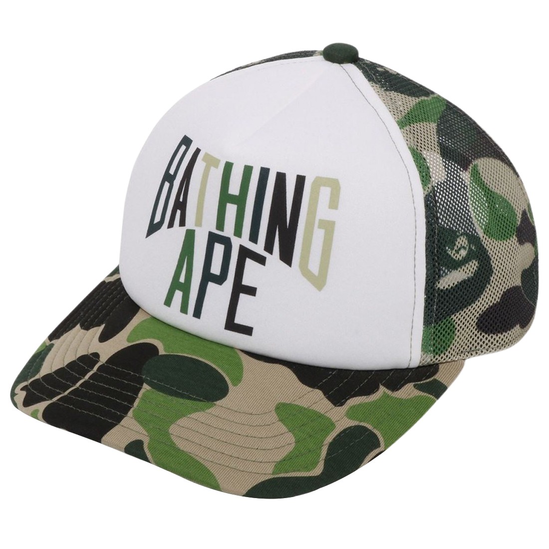 A Bathing Ape ABC Camo NYC Logo Mesh Cap (green)