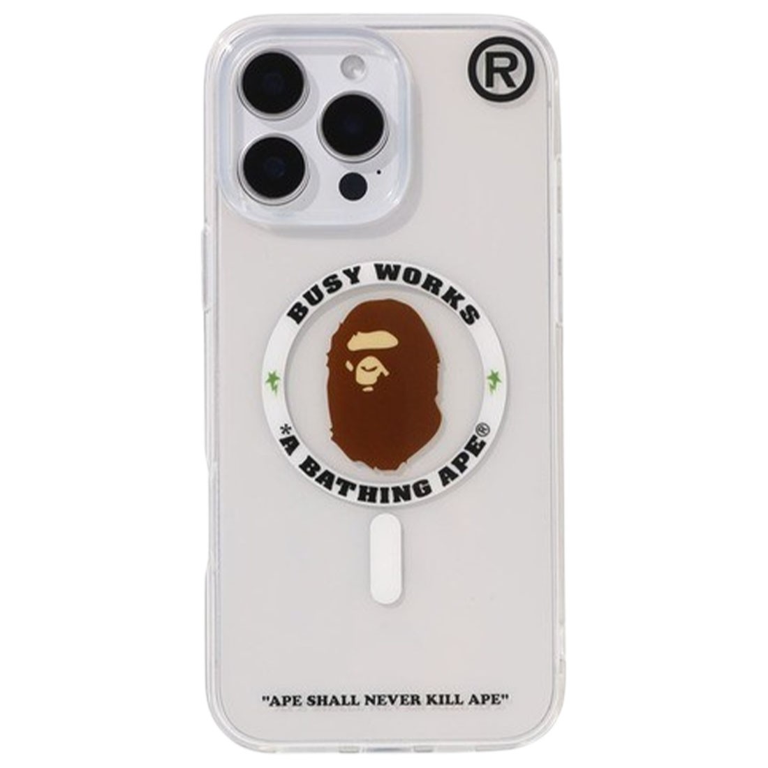 A Bathing Ape Bape iPhone 16 Pro Max Clear Case (clear)