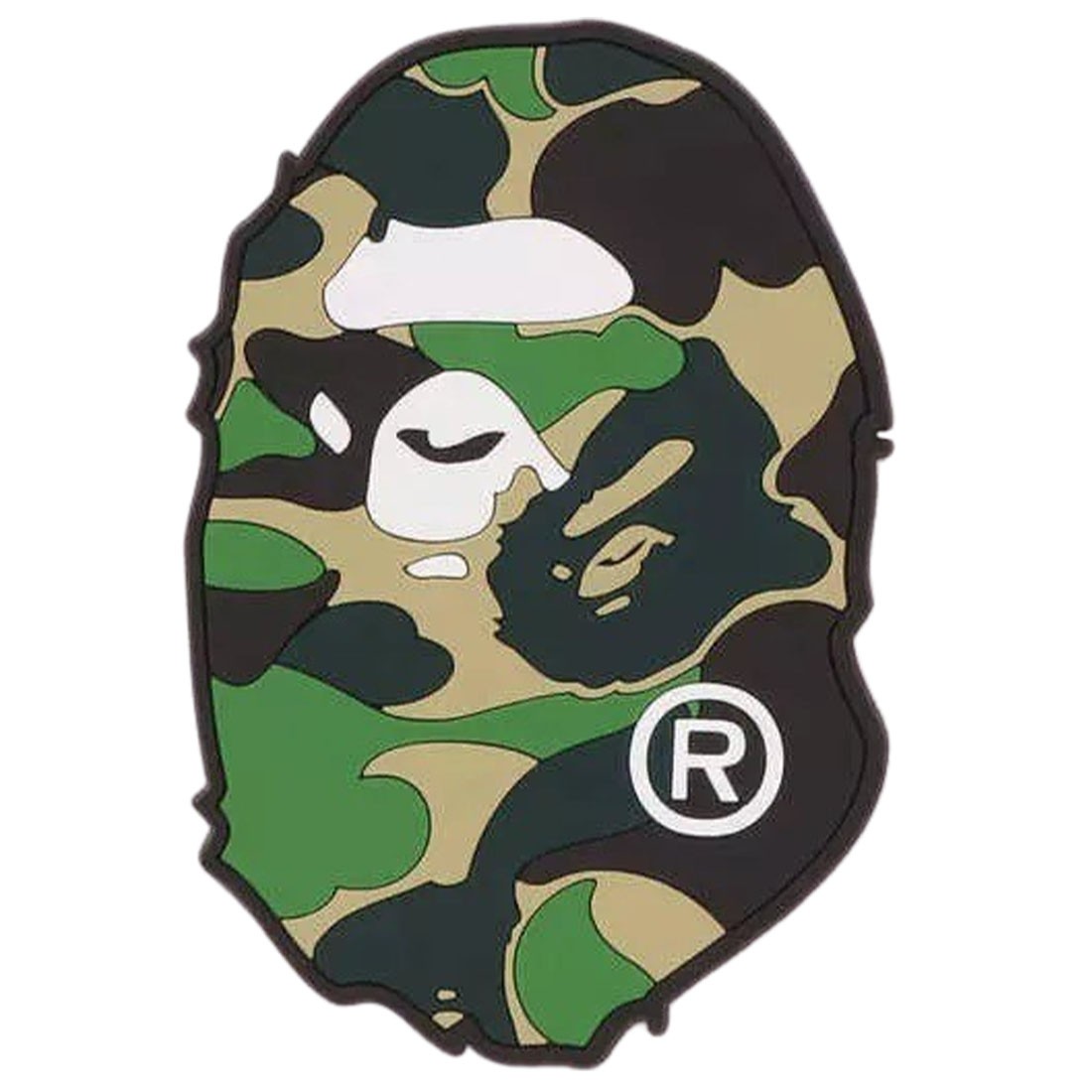 A Bathing Ape ABC Camo Ape Head Rubber Coaster (green)