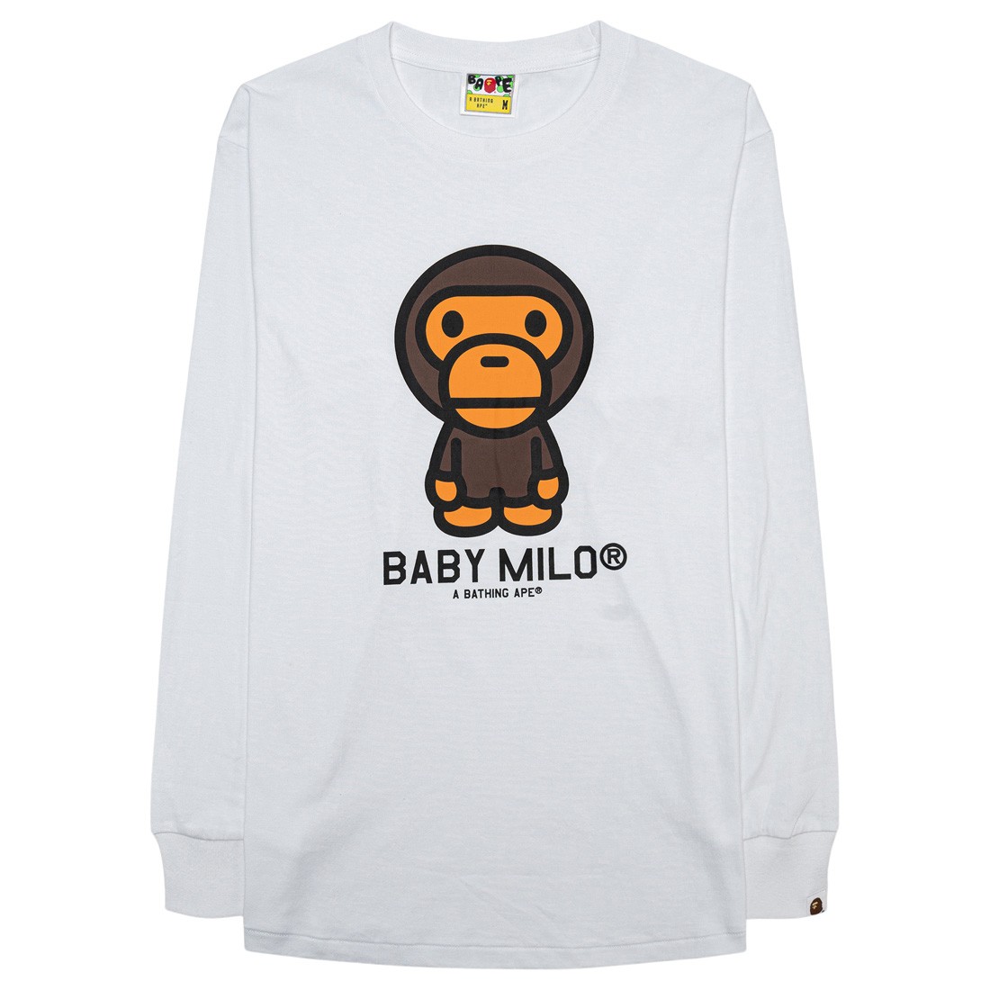 A Bathing Ape Men Baby Milo Long Sleeve Tee (white)