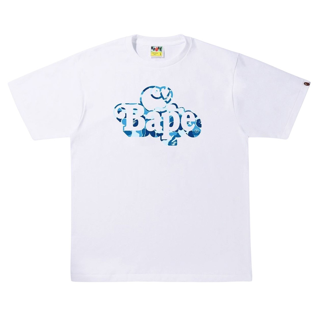 A Bathing Ape Men ABC Camo Milo On Bape Tee (white / blue)