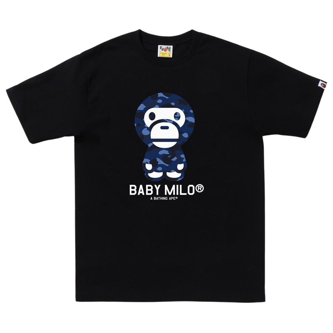 A Bathing Ape Men Color Camo Baby Milo Tee (black / navy)