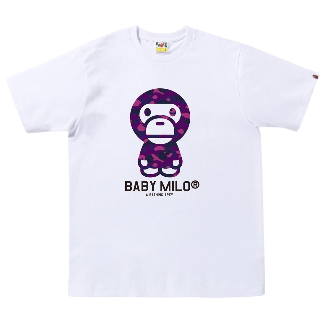 A Bathing Ape Men Color Camo Baby Milo Tee (white / purple)