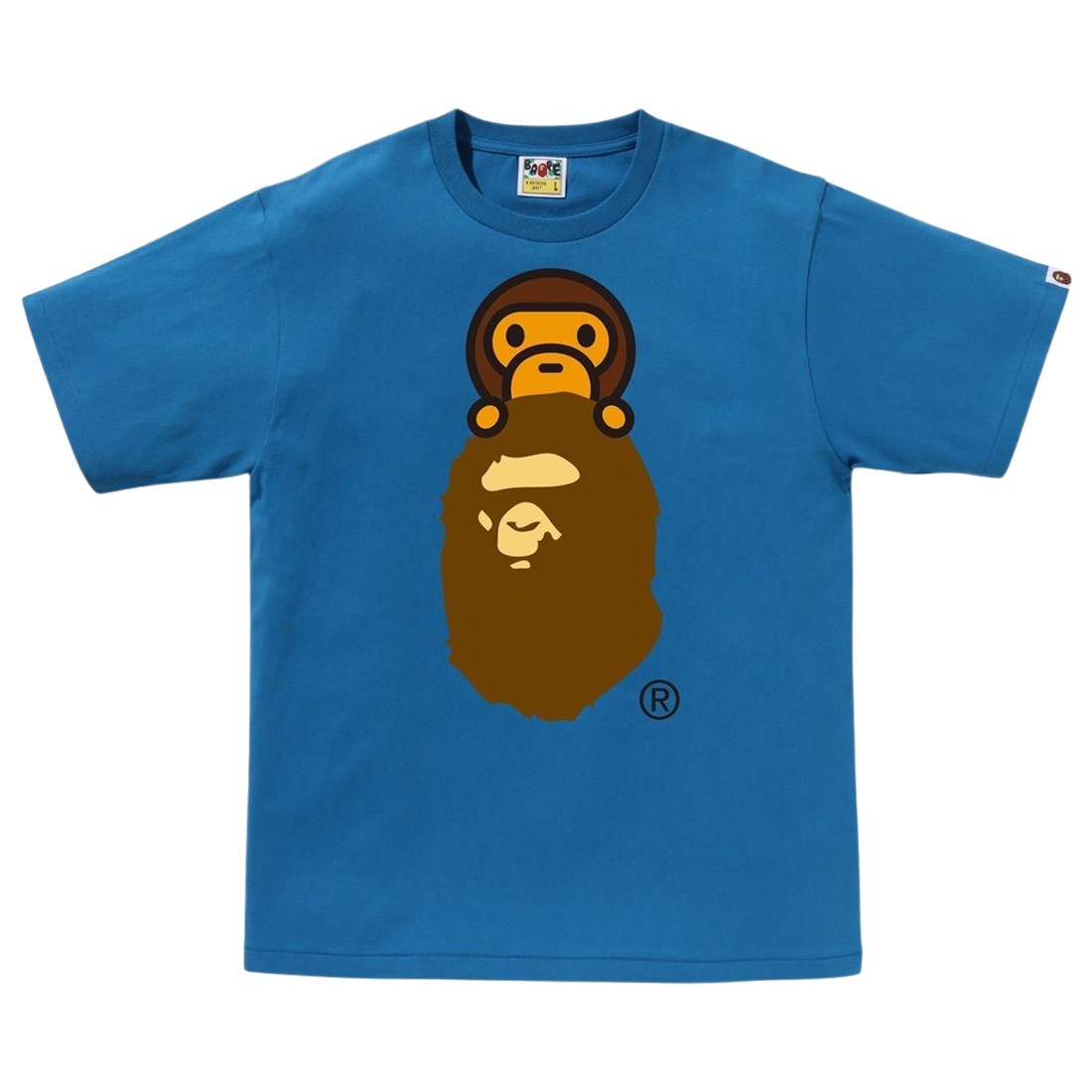 A Bathing Ape Men Milo On Ape Head Tee (blue)