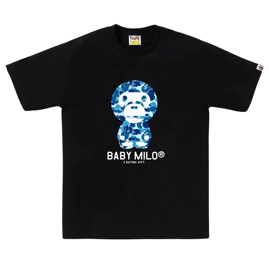 A Bathing Ape Men ABC Camo Baby Milo Tee (black / blue)