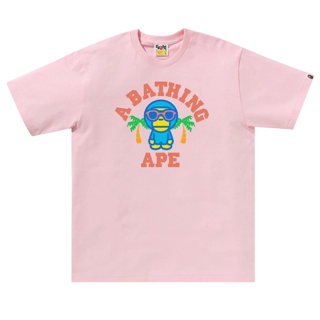 A Bathing Ape Men Colors Milo College Summer Tee (pink)