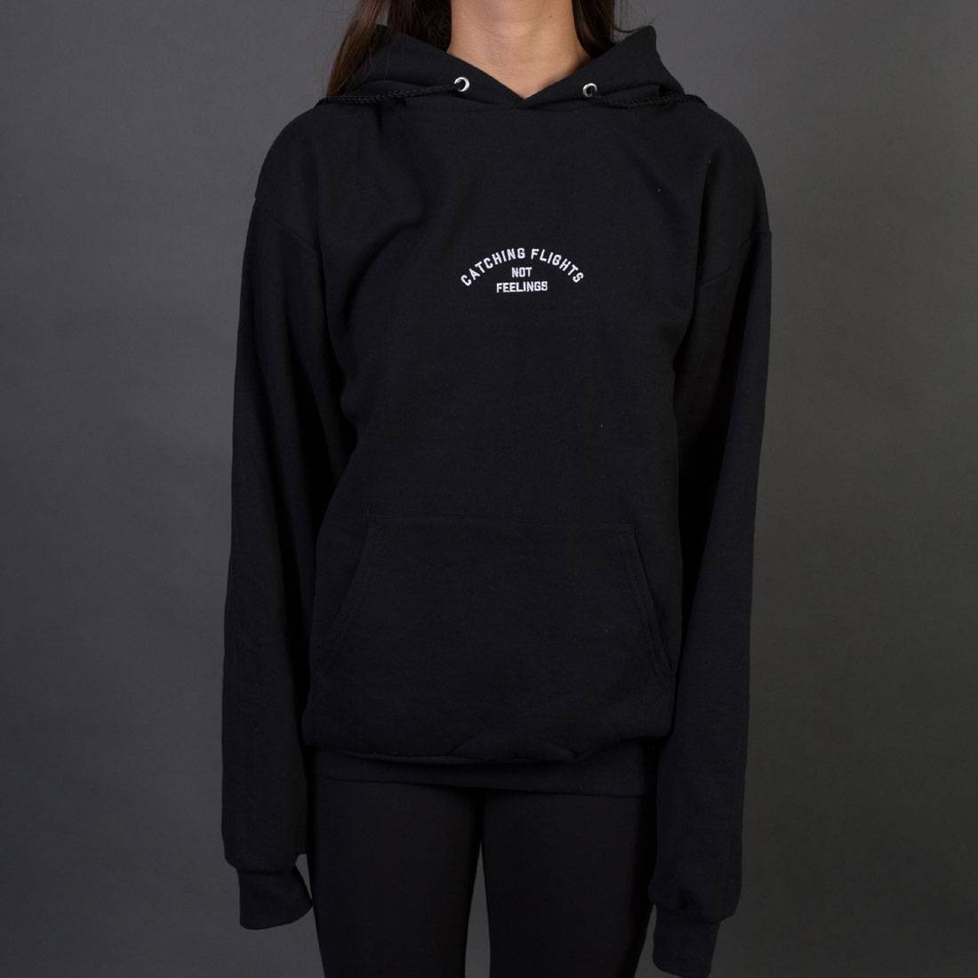 Dimepiece Women Catching Flights Not Feelings Hoody (black)