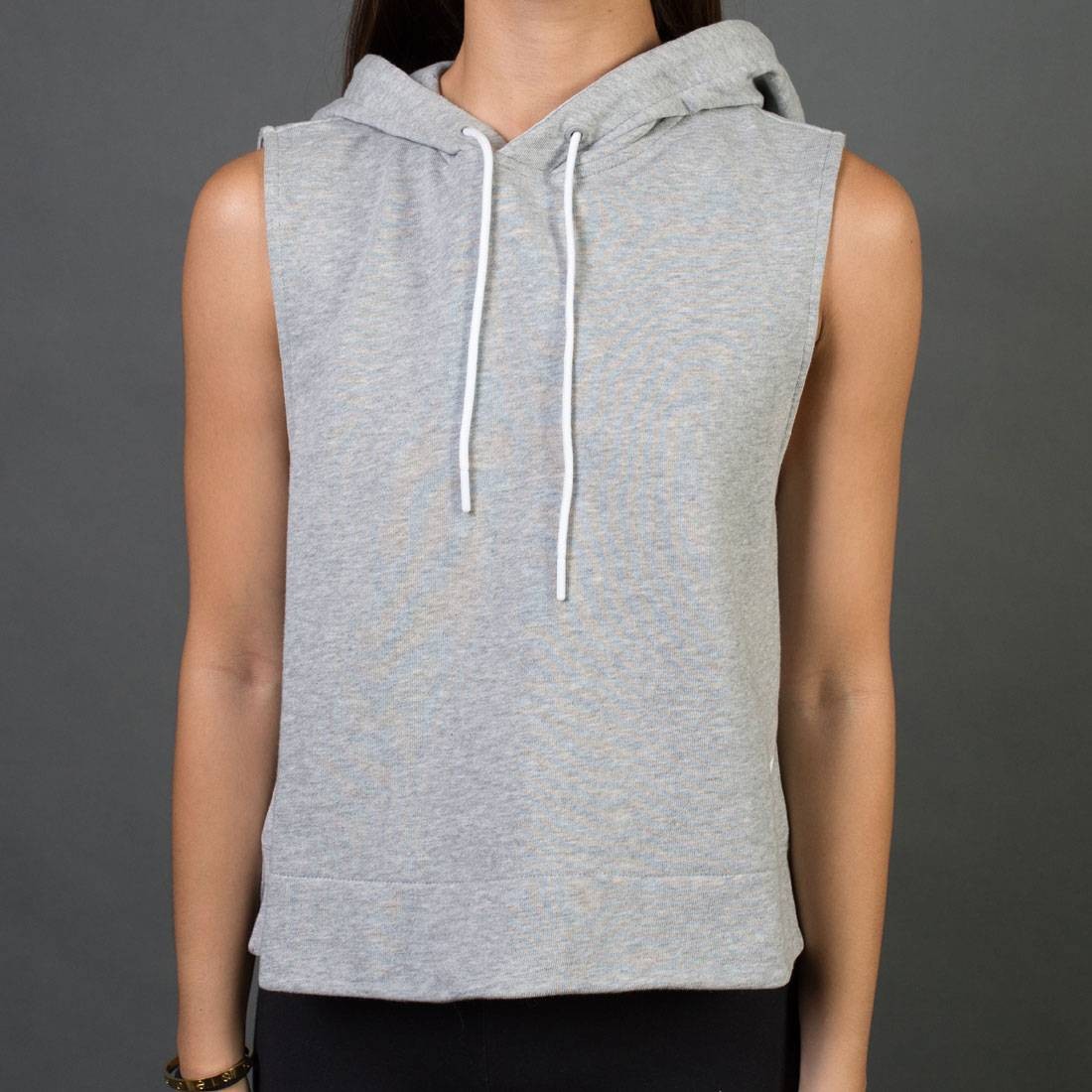 Adidas Women Sleeveless Pullover Hoodie (gray / medium grey heather)