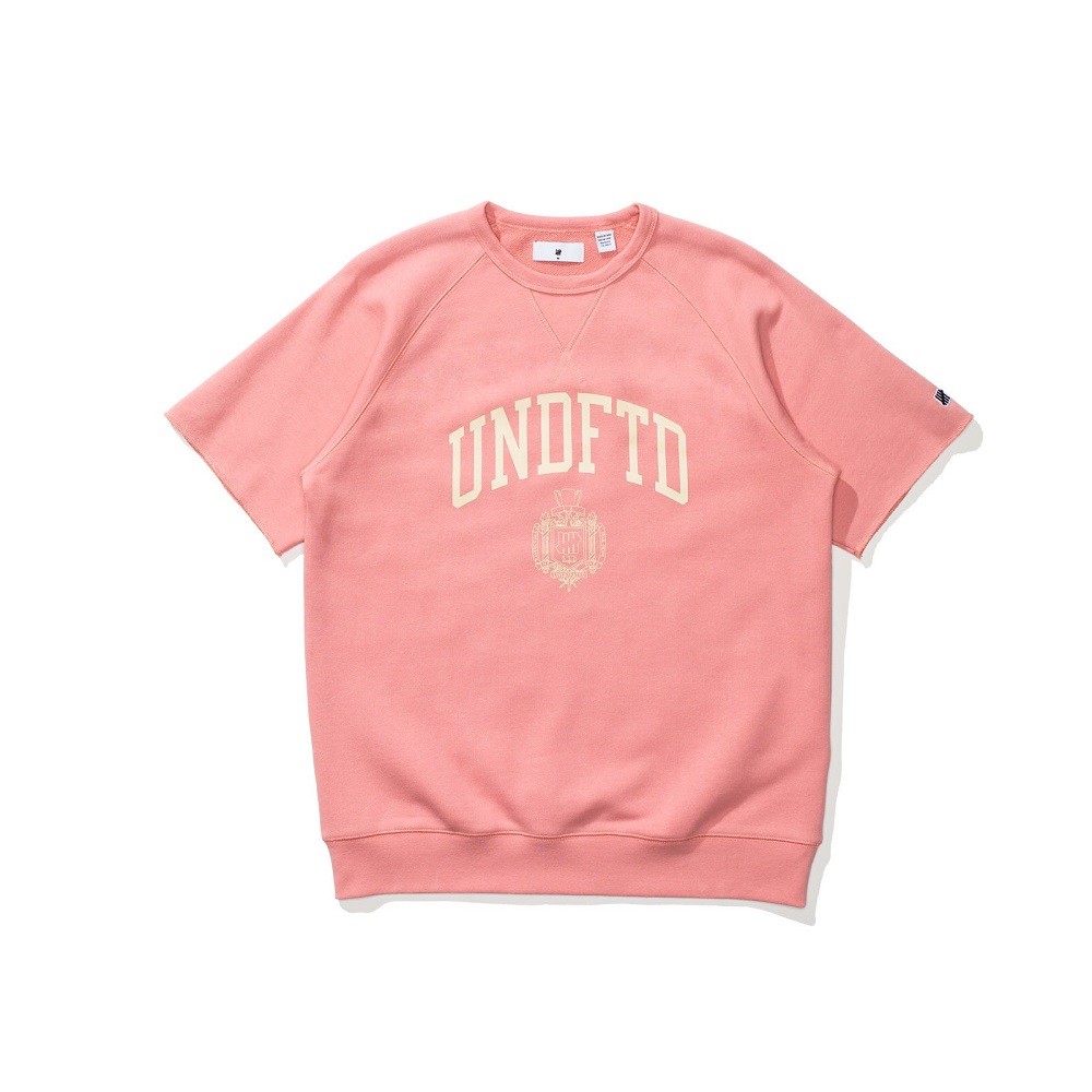 Undefeated Men College Short Sleeve Crewneck Sweater (coral)