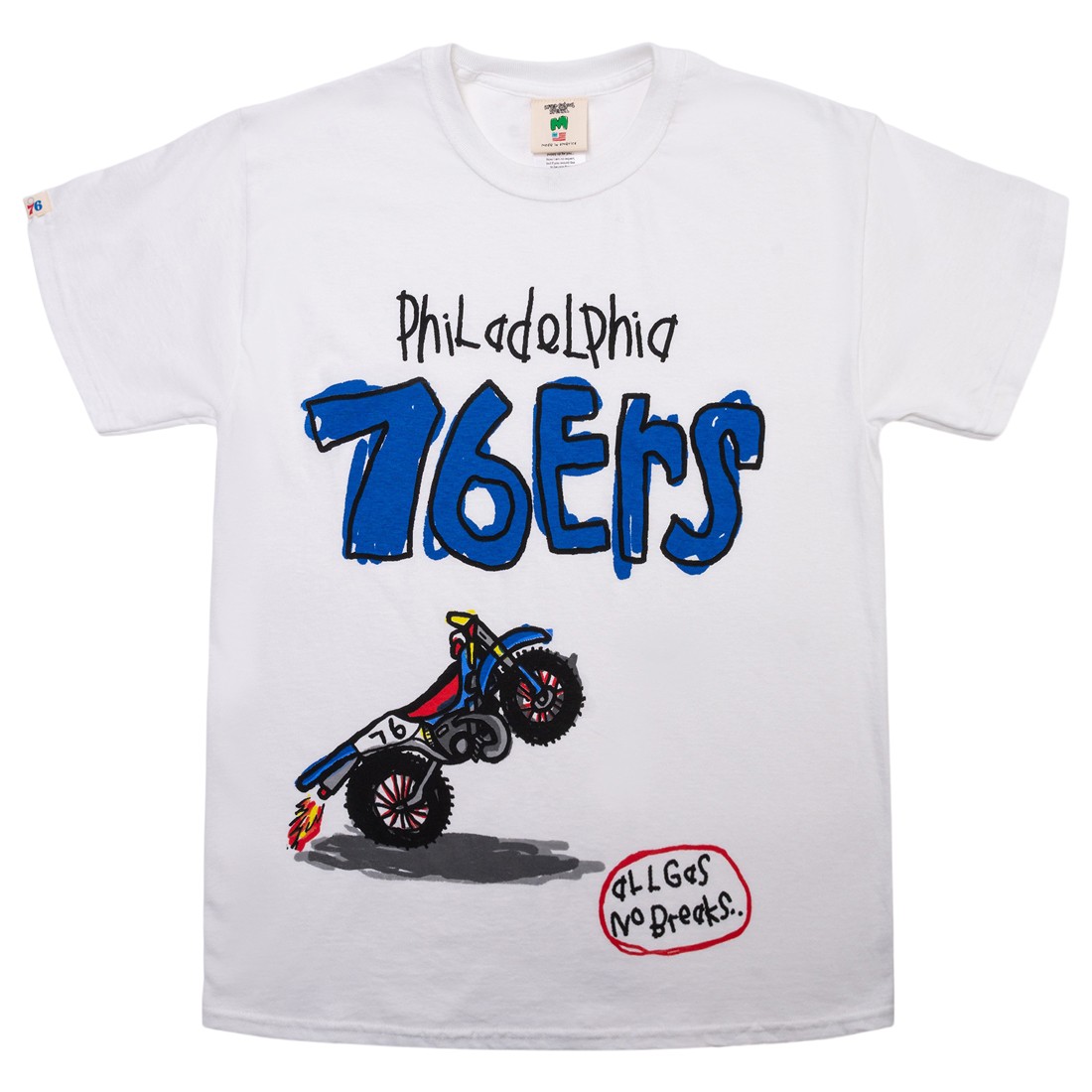 After School Special x NBA Men 76ers Doodle Tee (white)