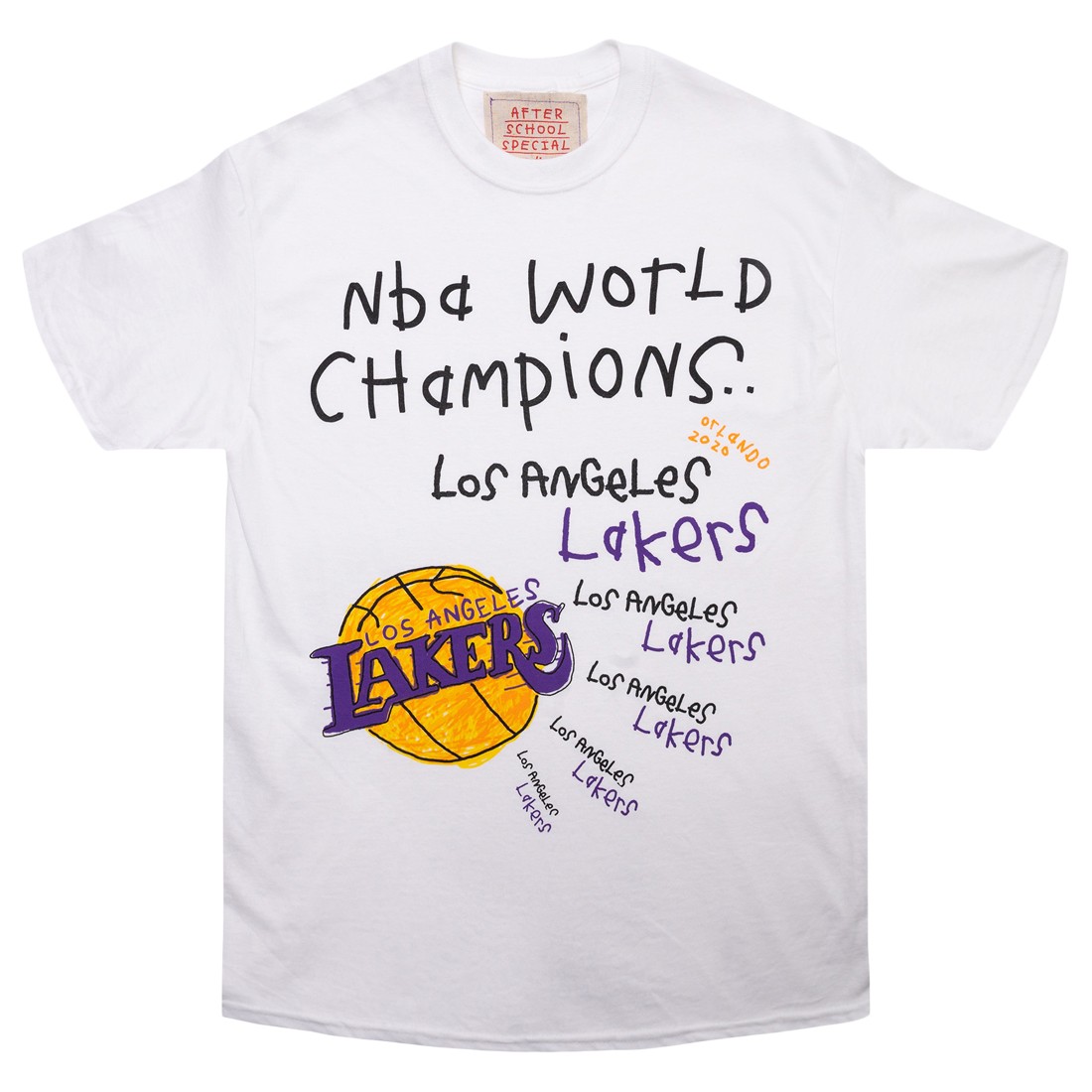 After School Special x NBA Men Lakers Championship Tee (white)