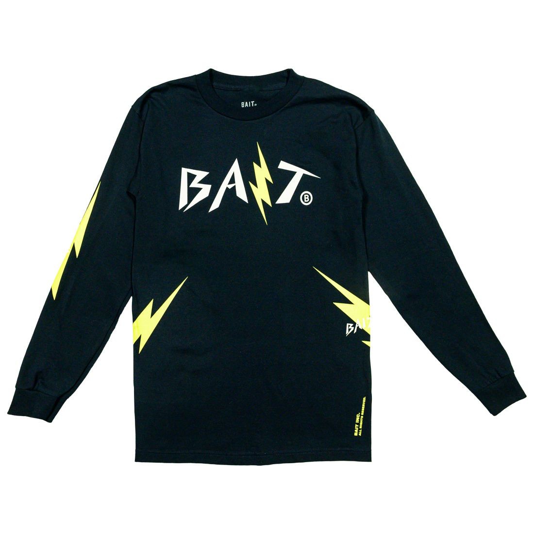BAIT Men Bolt Long Sleeve Tee (navy / yellow)