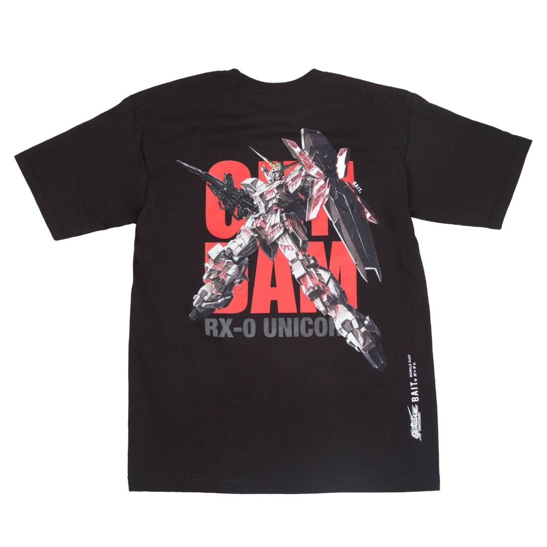 BAIT x Gundam Universe Men Unicorn Gundam Tee (black)