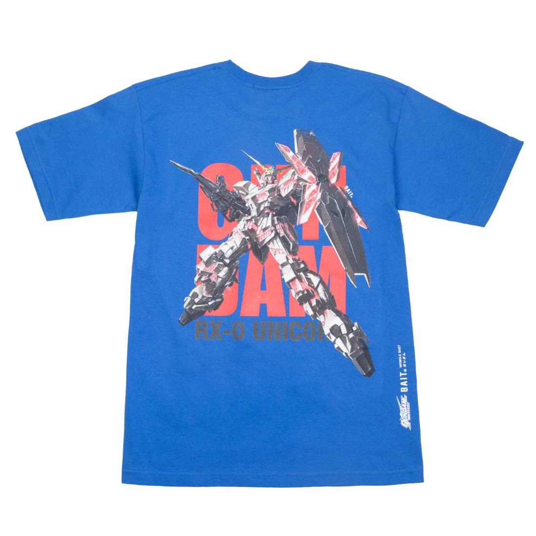 BAIT x Gundam Universe Men Unicorn Gundam Tee (blue / royal)
