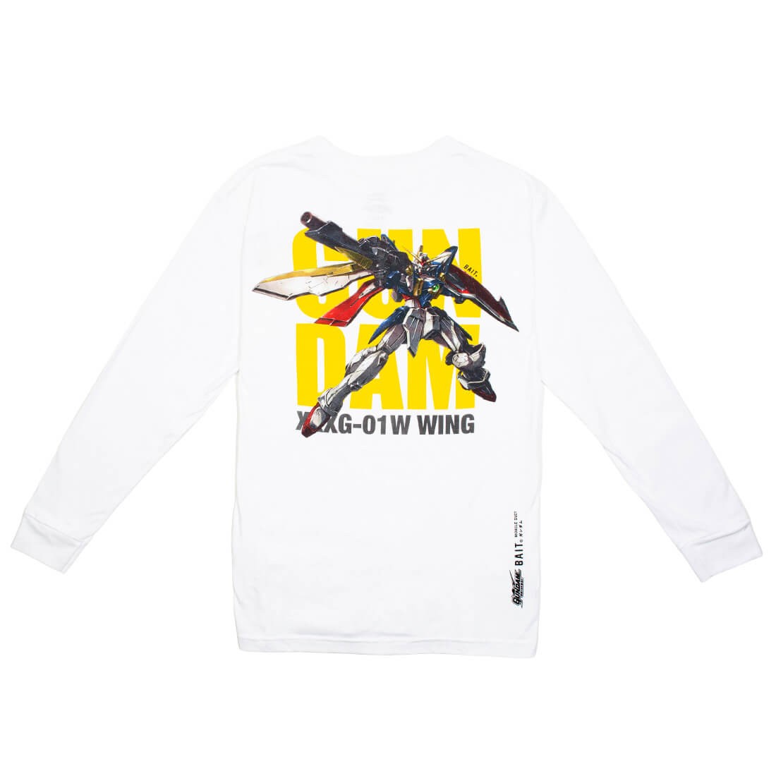 BAIT x Gundam Universe Men Wing Gundam Long Sleeve Tee (white)