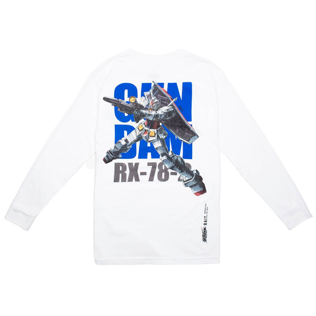 BAIT x Gundam Universe Men RX-78-2 Gundam Long Sleeve Tee (white)