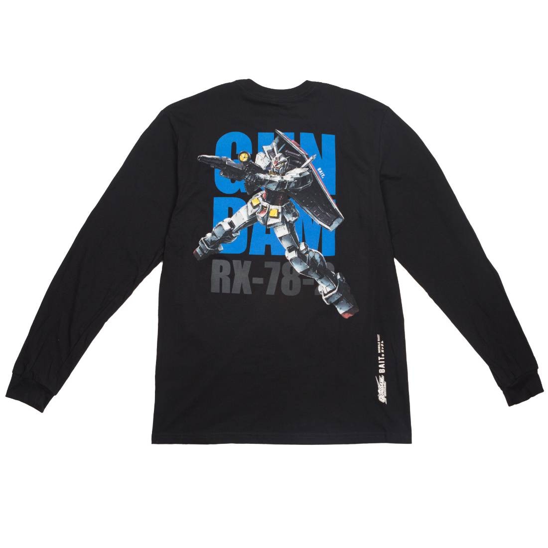 BAIT x Gundam Universe Men RX-78-2 Gundam Long Sleeve Tee (black)