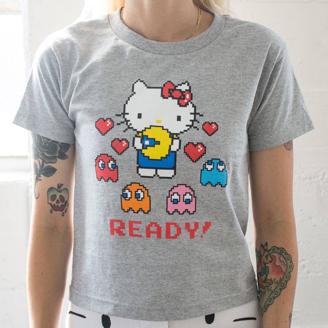 BAIT x Sanrio x Pac-Man Women Ready Tee (gray / heather)