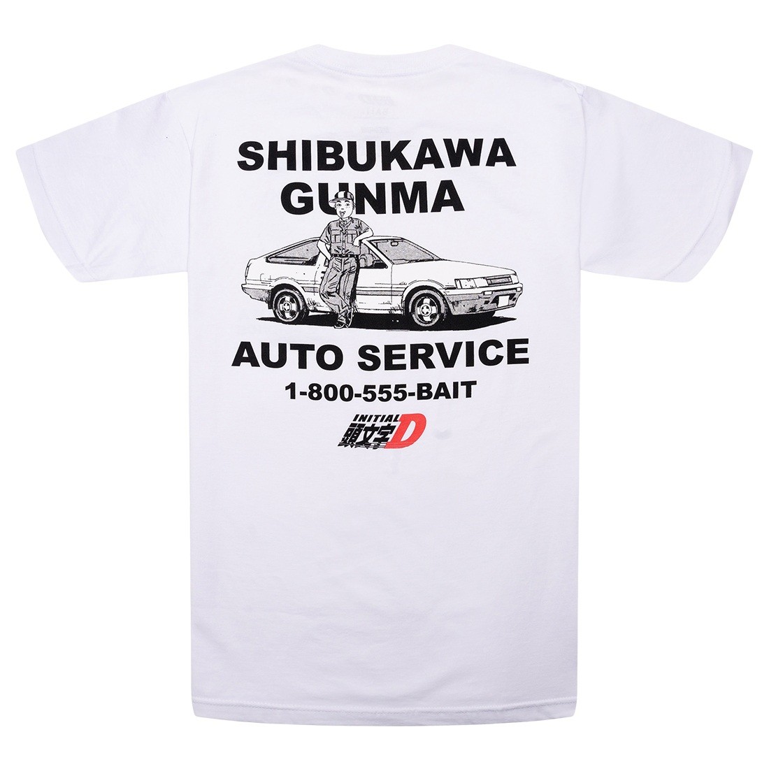 BAIT x Initial D Men Auto Service Tee (white)