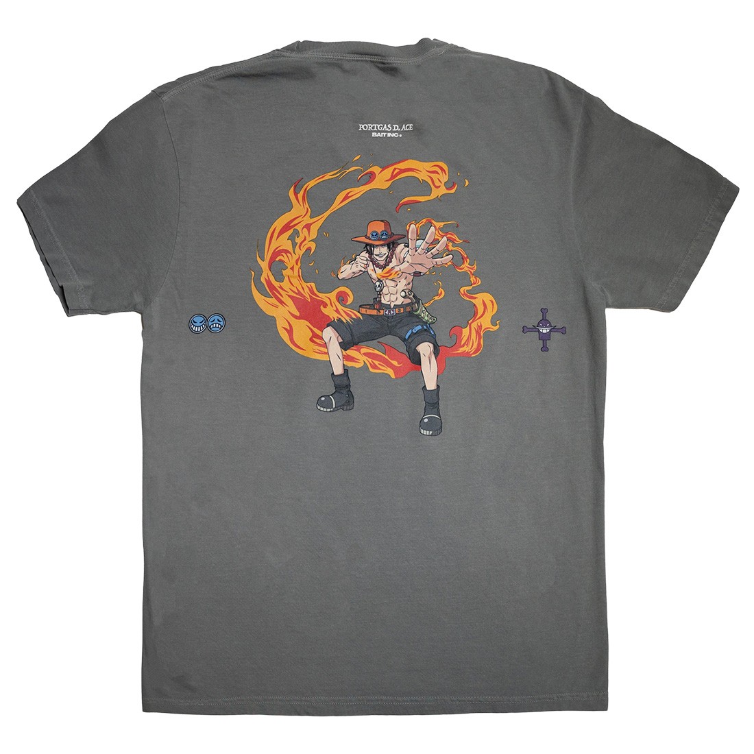 BAIT x One Piece Men Remember Ace Tee (gray)