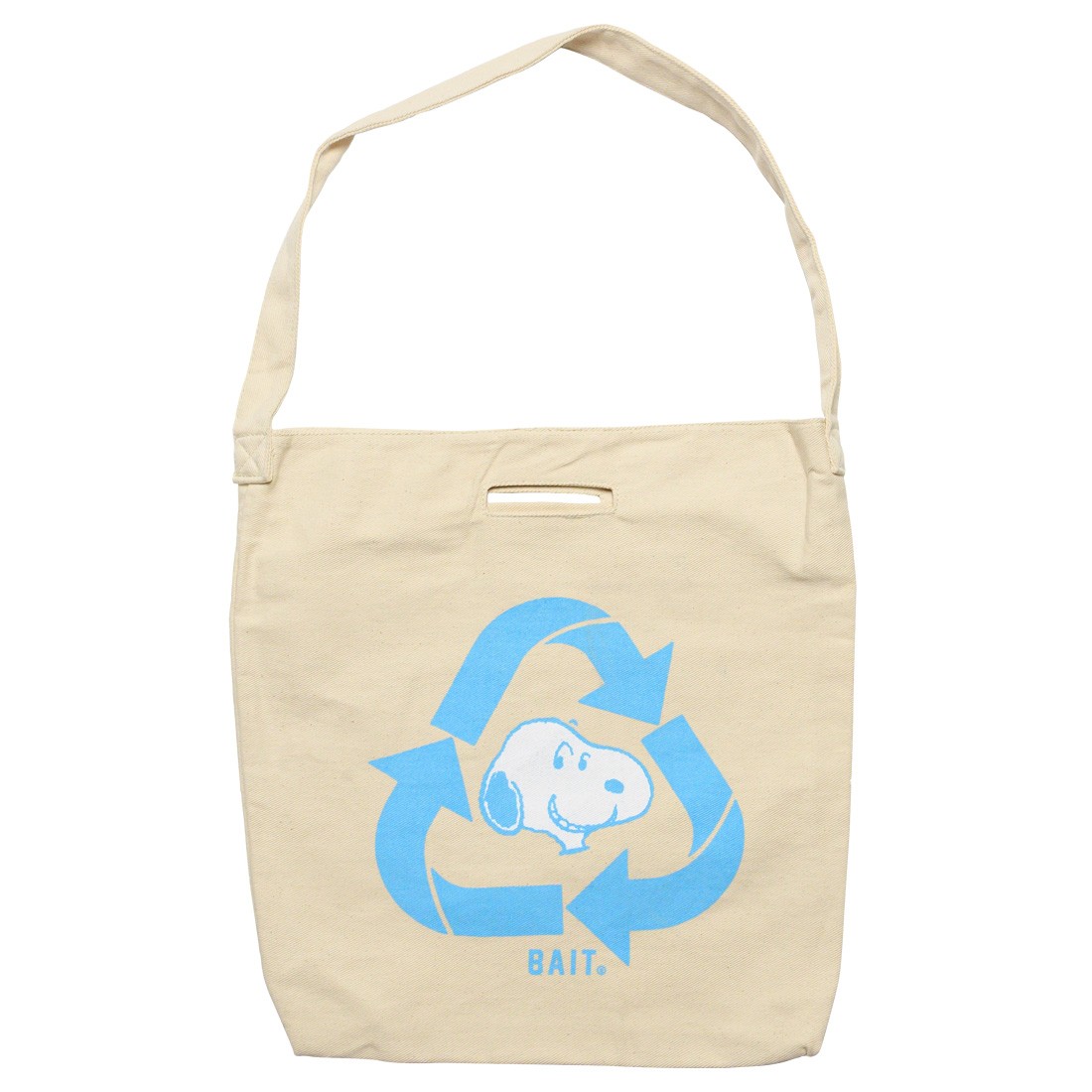 BAIT x Snoopy Recycle Denim Woven Tote Bag (beige)