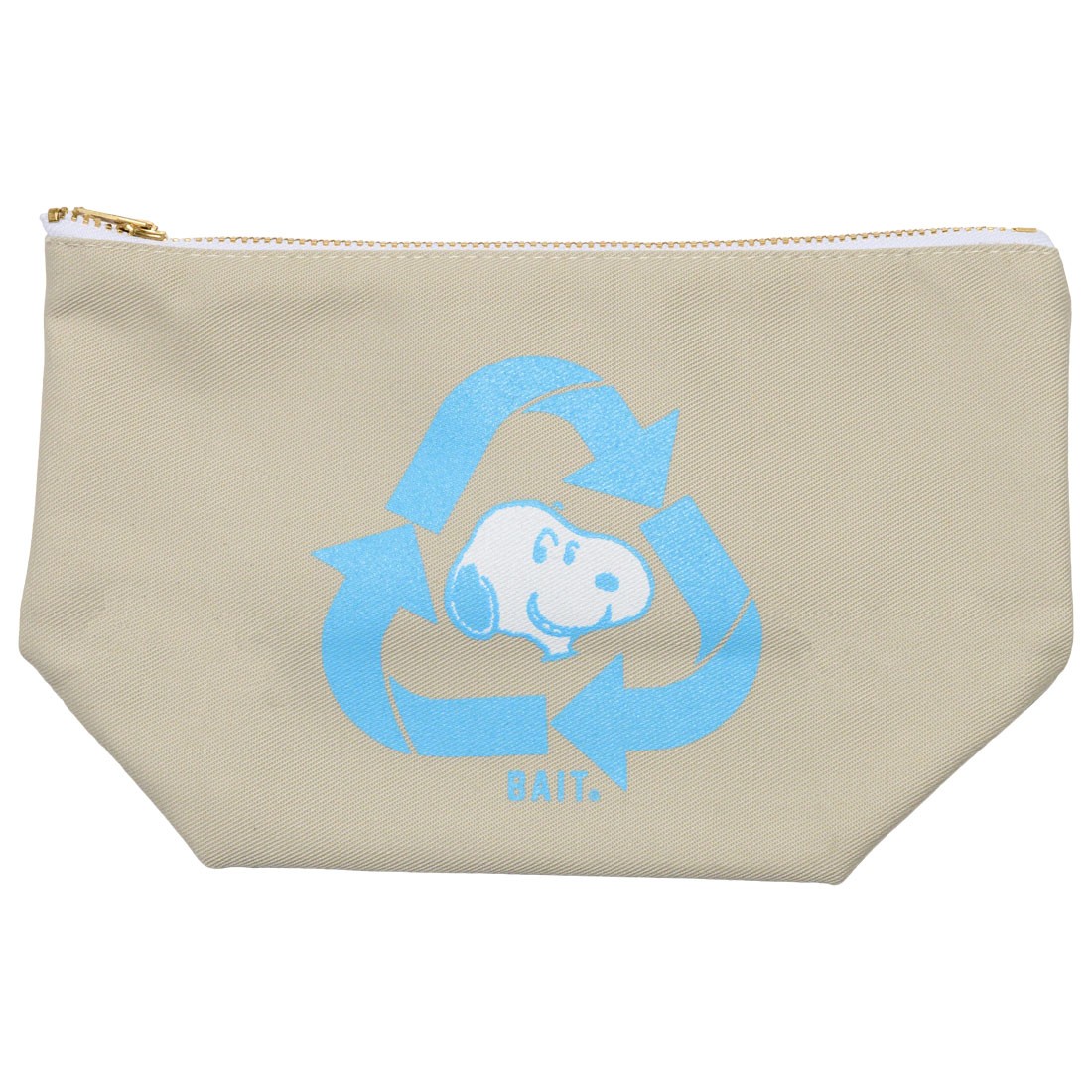 BAIT x Snoopy Recycle Large Zip Bag (gray / stone)