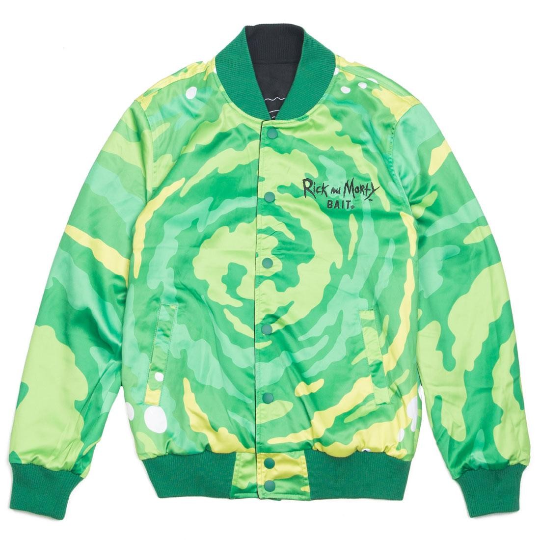 BAIT x Rick And Morty Men Reversible Varsity Jacket (black)