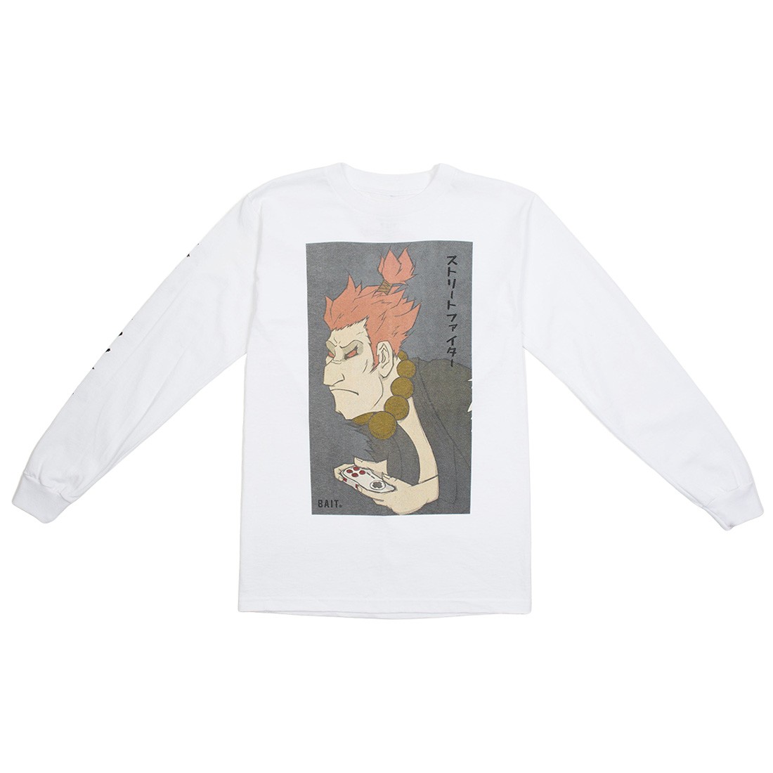 BAIT x Street Fighter x Kidokyo Men Akuma Long Sleeve Tee (white / natural)