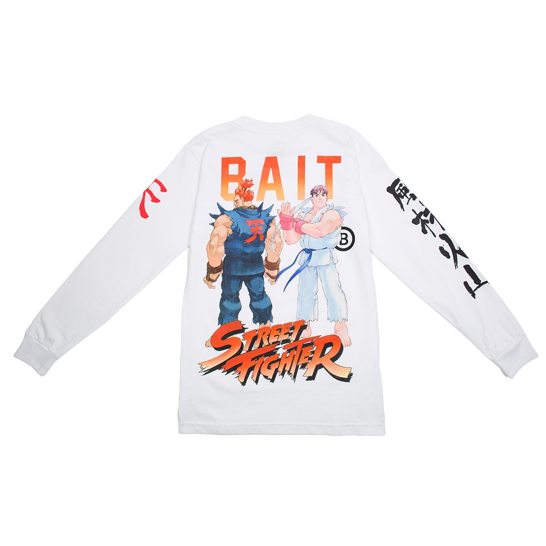 BAIT x Street Fighter Men Akuma Versus Ryu Stance Long Sleeve Tee (white)