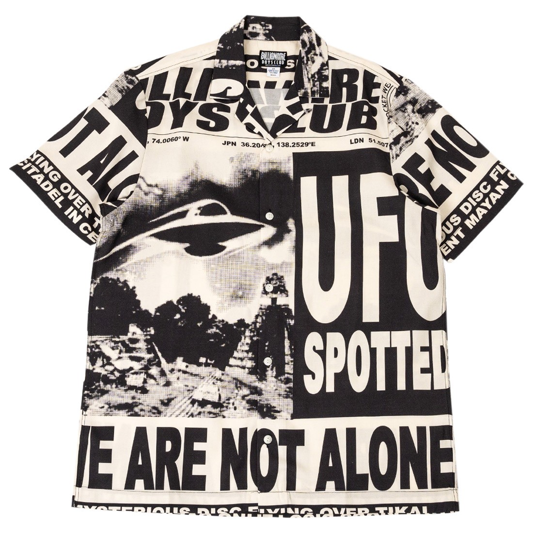 Billionaire Boys Club Men Ufo Short Sleeve Woven Shirts (white)