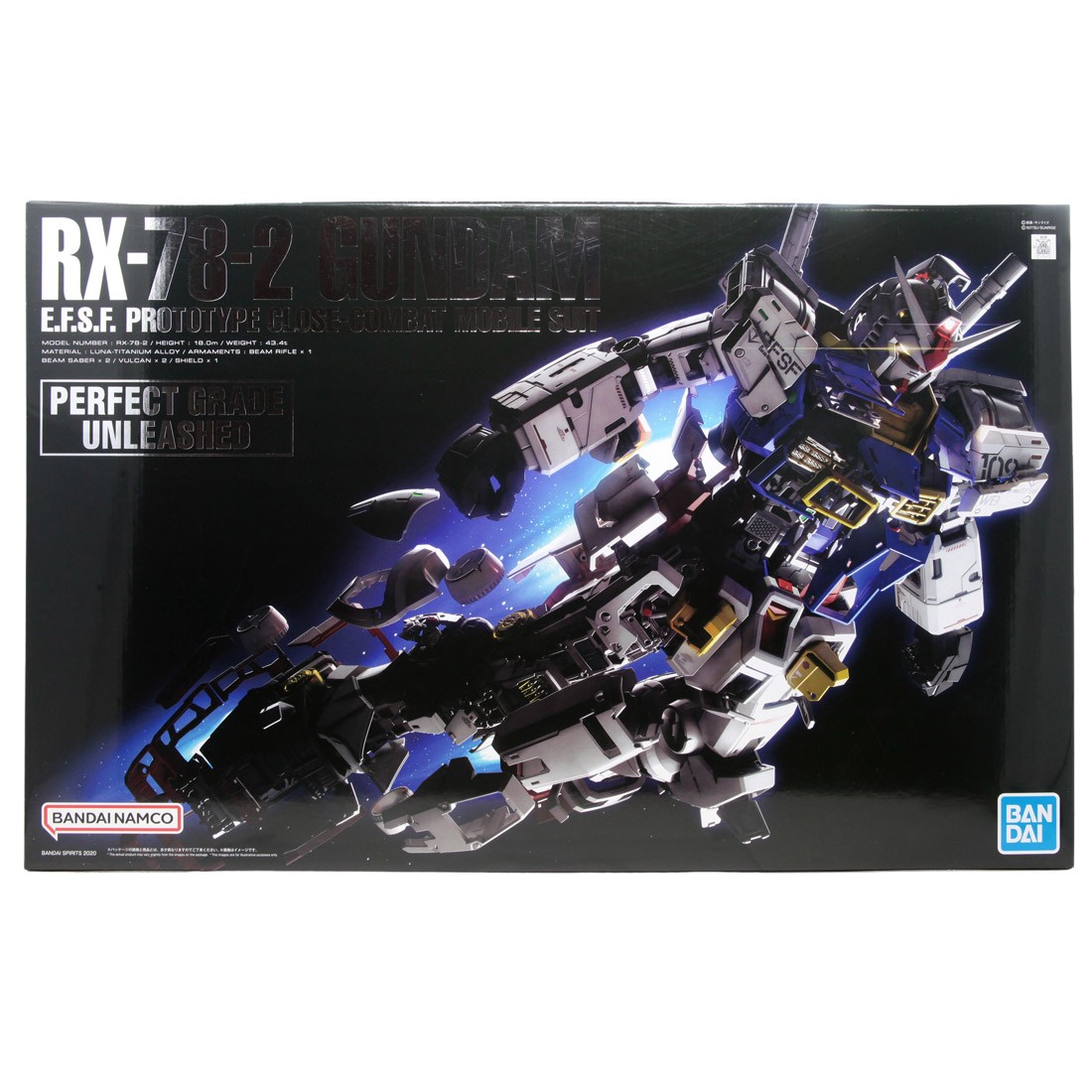 Bandai Hobby PG Unleashed 1/60 Mobile Suit Gundam RX-78-2 Gundam Plastic Model Kit (white)