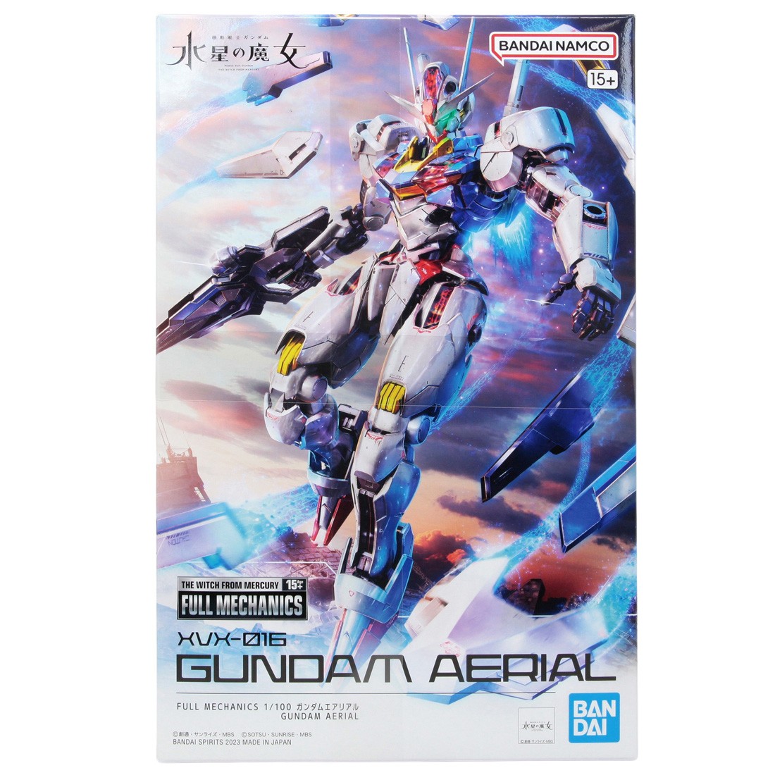 Bandai Hobby Full Mechanics 1/100 The Witch from Mercury #03 Gundam Aerial Plastic Model Kit (white)