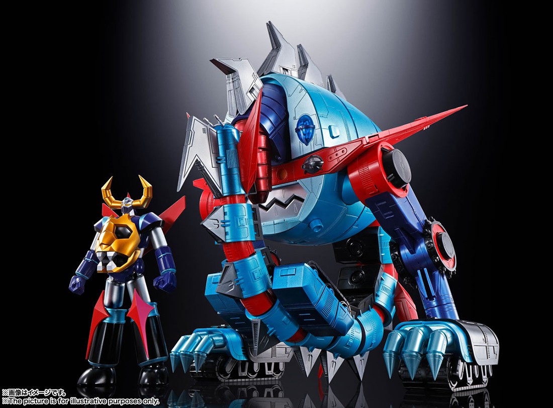 Bandai Soul of Chogokin Gaiking Legend Of Daiku-Maryu GX-100 Gaiking And Daiku Maryu Figure (blue)