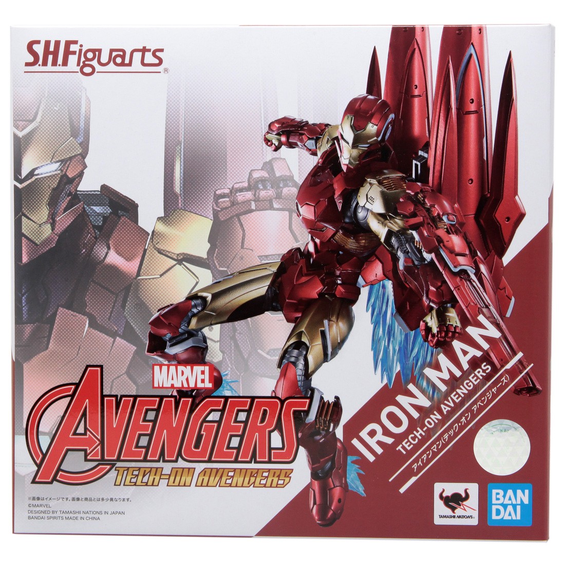 Bandai S.H.Figuarts Marvel Avengers Tech-On Avengers Iron Man Figure (red)