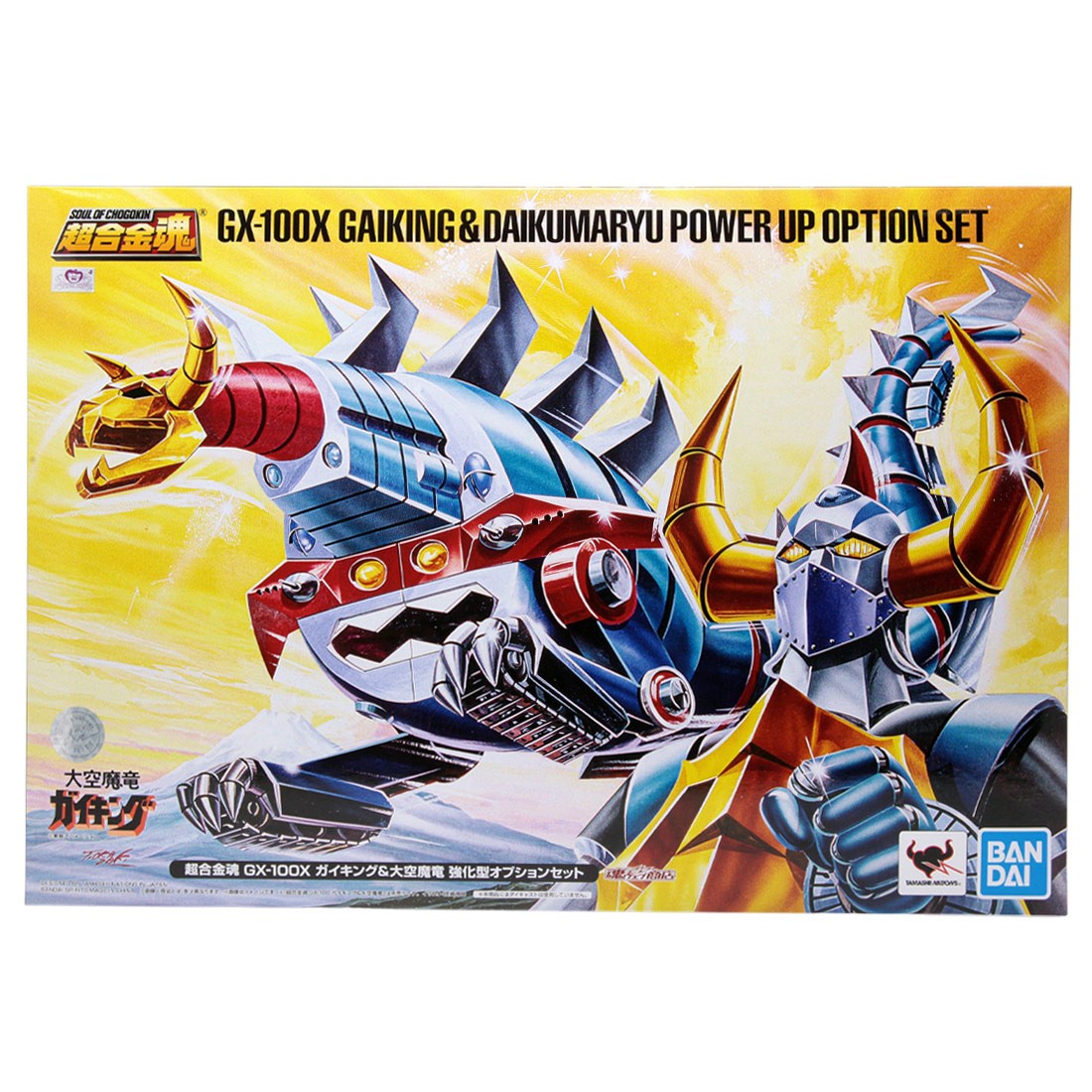 Bandai Soul of Chogokin Divine Demon-Dragon Gaiking GX-100X Gaiking And Daikumaryu Power Up Option Set (red)