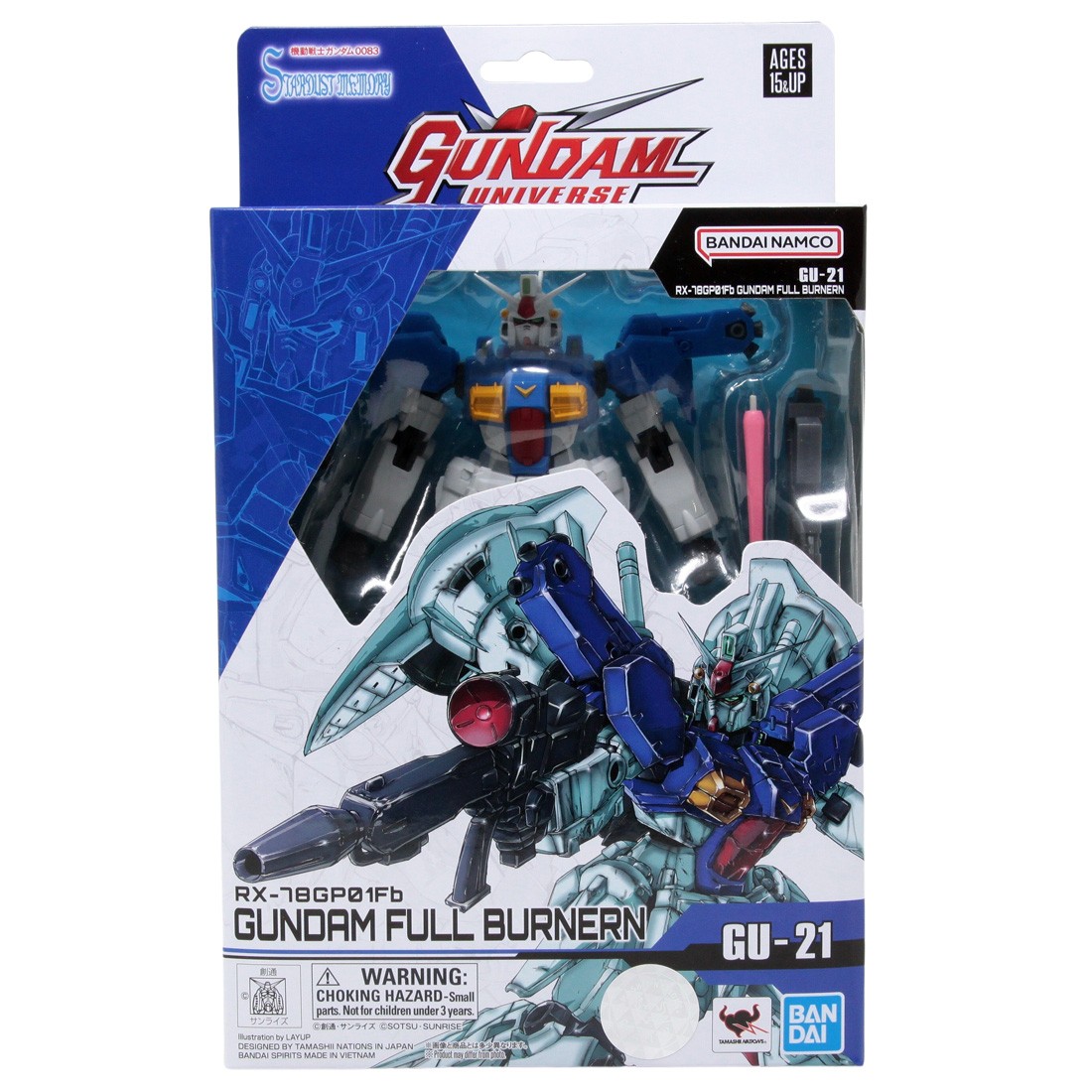 Bandai Gundam Universe Mobile Suit Gundam 00 Revealed Chronicle RX-78GP01Fb Gundam Full Burnern Figure (white)