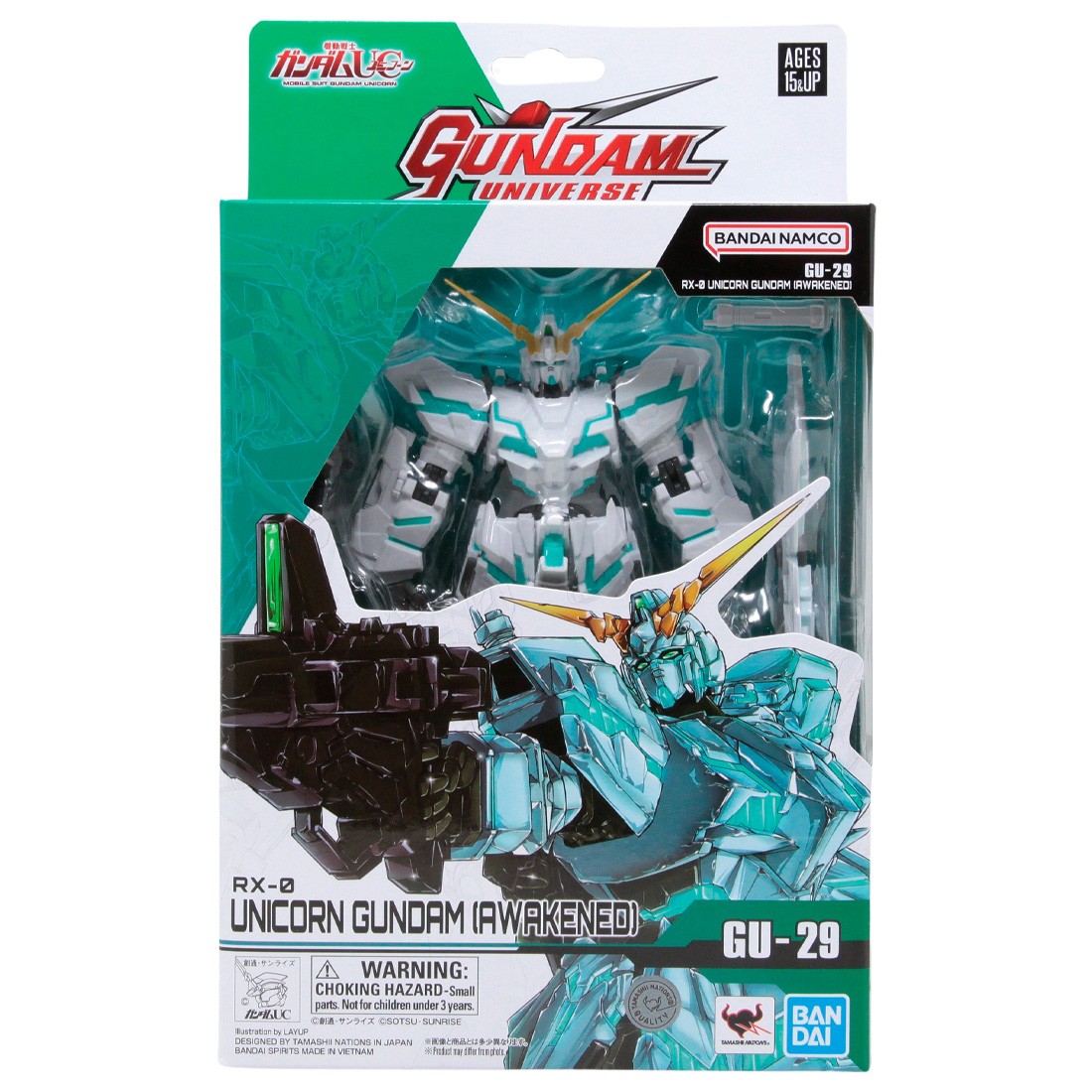 Bandai Spirits Gundam Universe Mobile Suit Gundam Unicorn RX-0 Unicorn Gundam Awakened Figure (white)