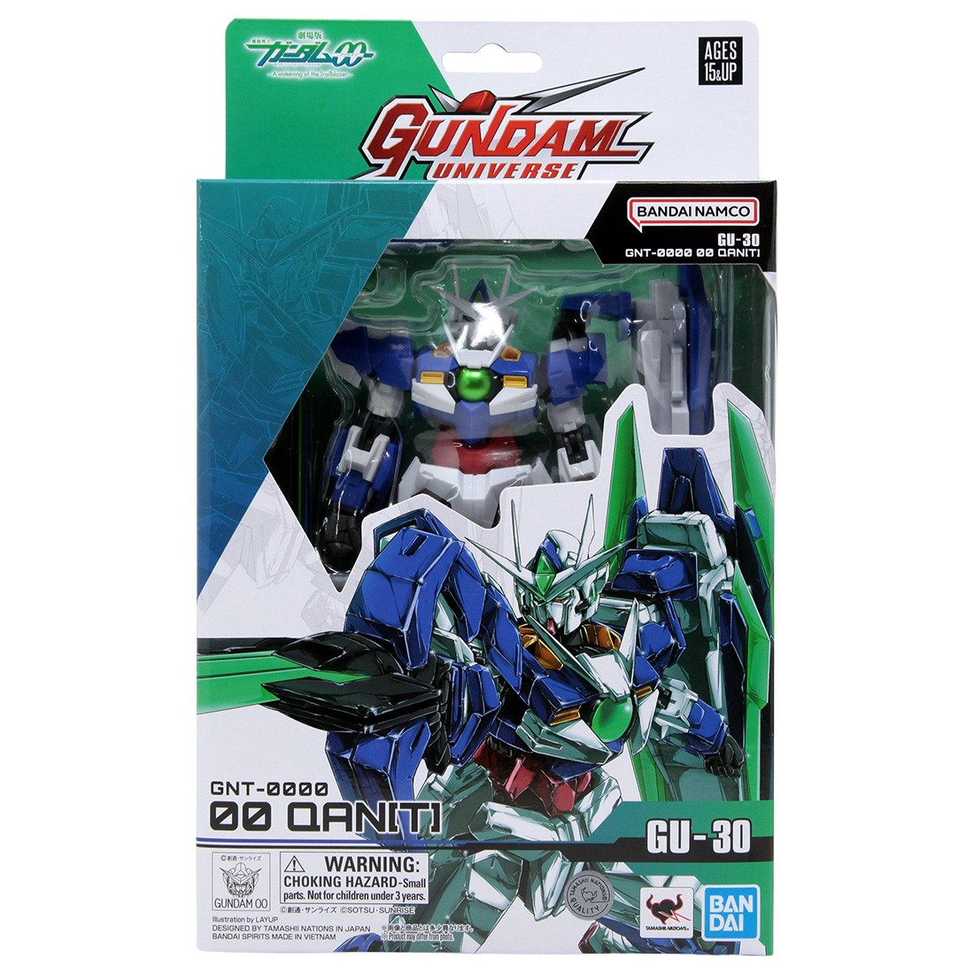 Bandai Spirits Gundam Universe Mobile Suit Gundam00 - Awakening of the Trailblazer GNT-0000 00 QANT Figure (blue)