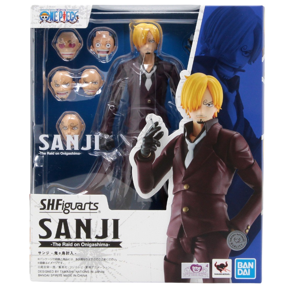 Bandai S.H.Figuarts The Raid on Onigashima One Piece Sanji Figure (yellow)
