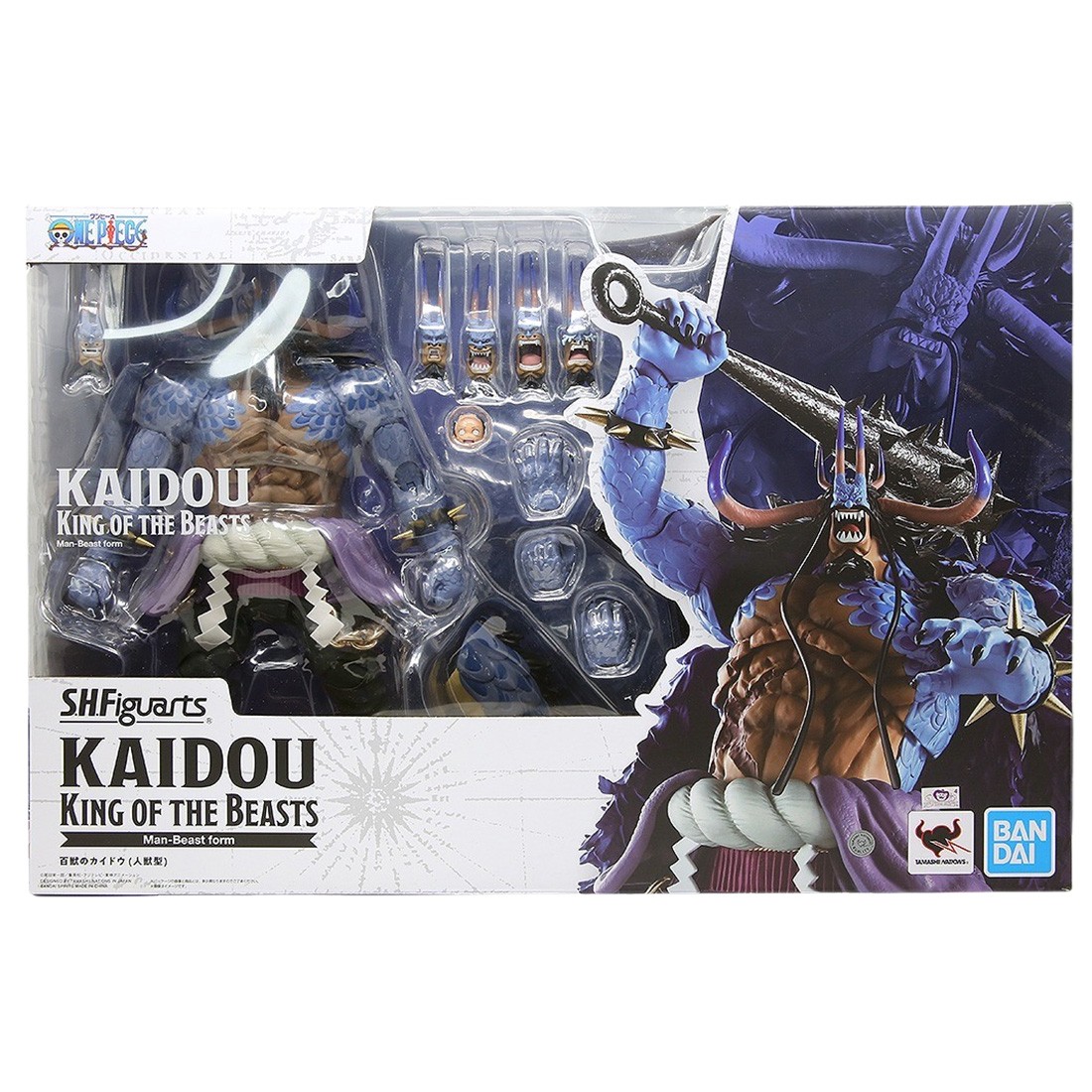 Bandai S.H.Figuarts One Piece Kaido King Of The Beasts Man Beast Form Figure (blue)