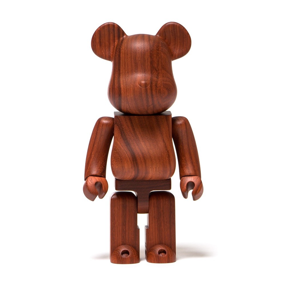 Medicom x Karimoku Padauk 400% Wooden Bearbrick Figure (brown)