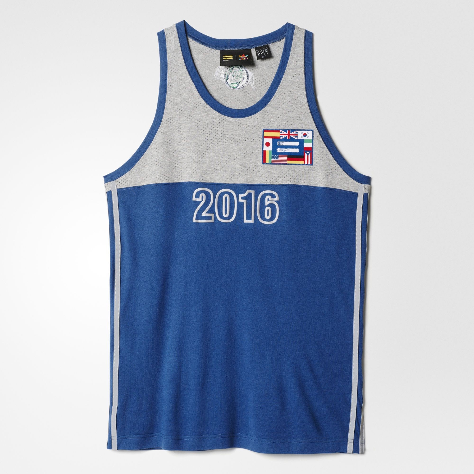 Adidas x Pharrell Williams Men Hu Race Tank Top (blue / night marine)