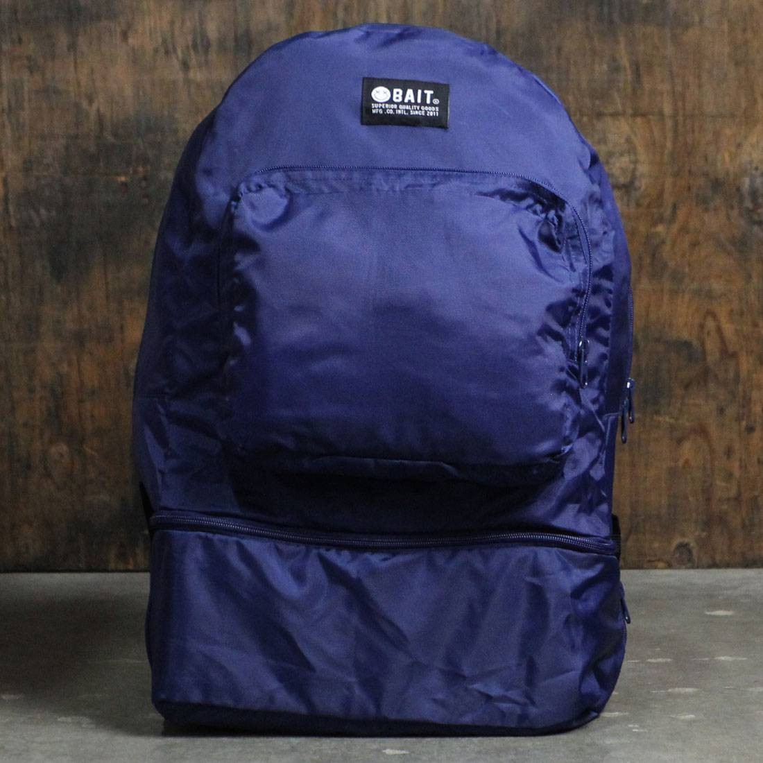 BAIT Lightweight Packable And Detachable Sneaker Nylon Backpack (blue)