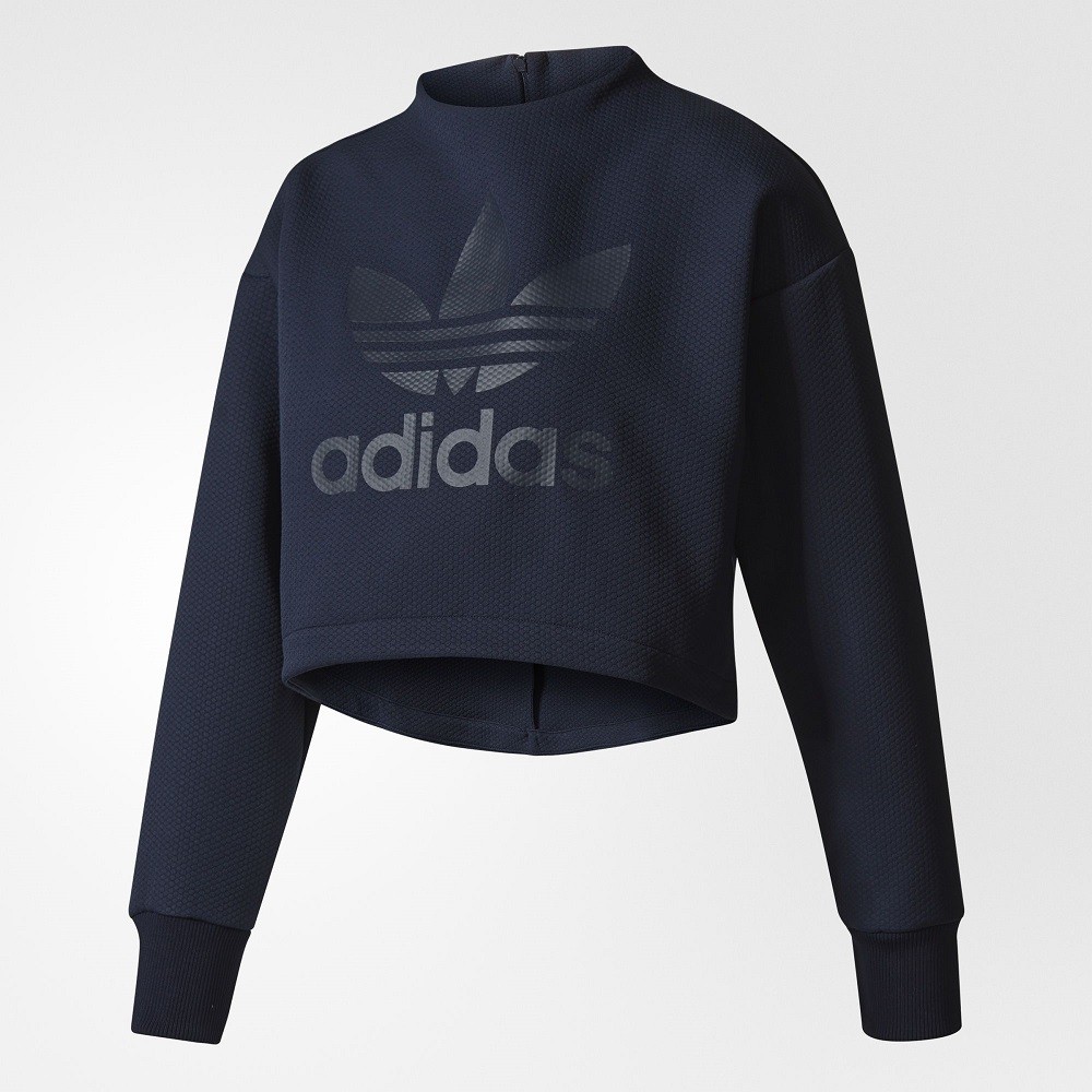 Adidas Women Trefoil Logo Sweatshirt (blue / legend ink)