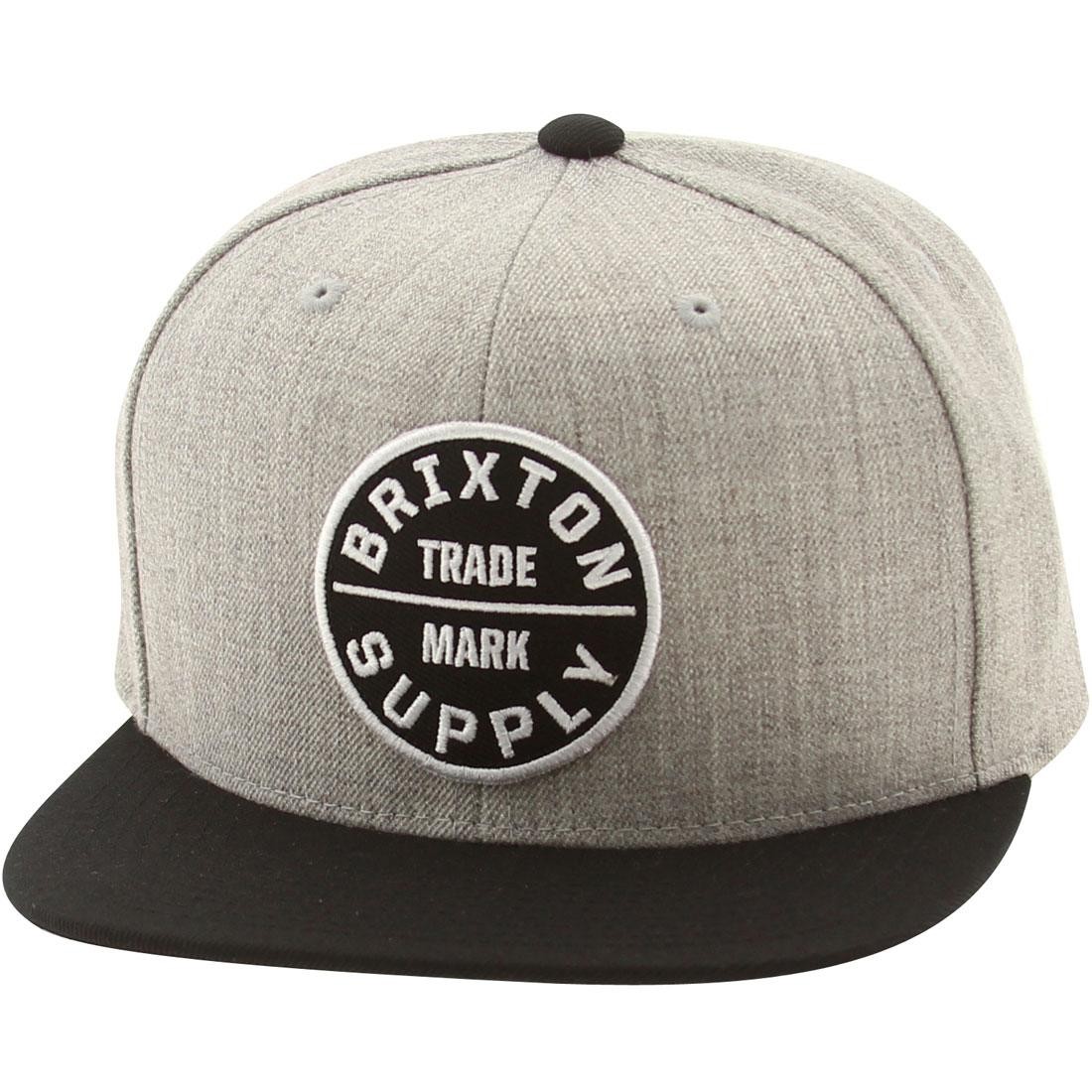 Brixton Oath III Snapback Cap (gray / black)