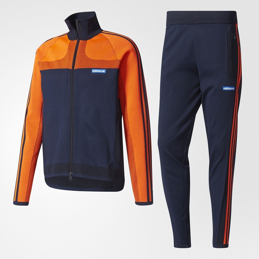 Adidas Men Knitted Tracksuit (orange / bold orange / legend ink)