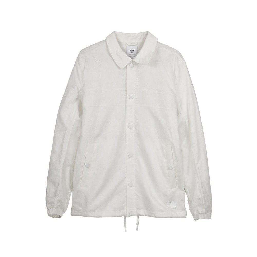 Adidas x Wings + Horns Men Linen Coach Jacket (white / off white)