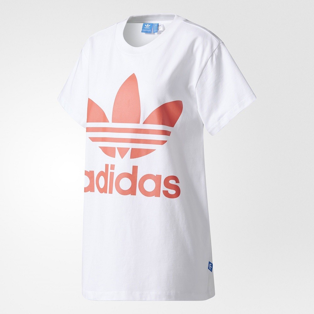 Adidas Women Big Trefoil Tee (white / turbo)